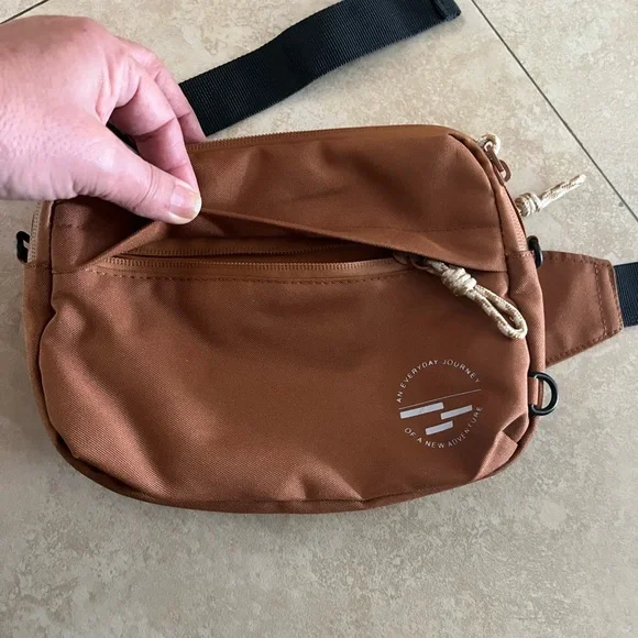 Brown Crossbody Bag with Black Strap - Picture 5 of 5